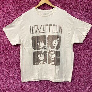 Led Zeppelin Band Members Portrait Vintage Style T-Shirt Large
